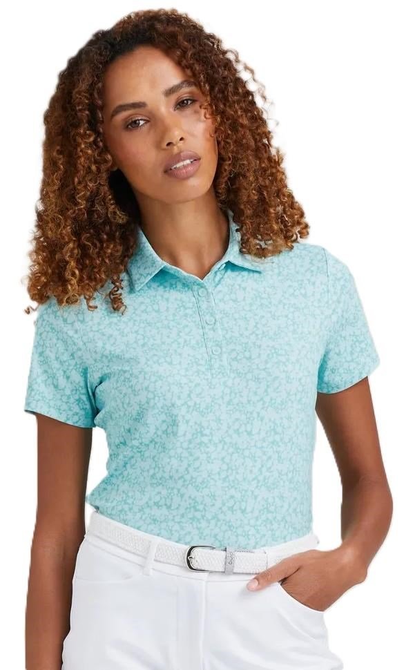 PING Aeria Printed polo de mujer, splash