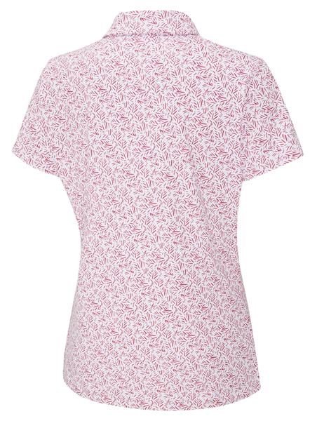 PING Aeria Printed polo de mujer, fuchsia foliage