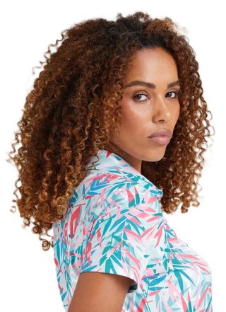 PING Aeria Printed polo de mujer, tropic retreat