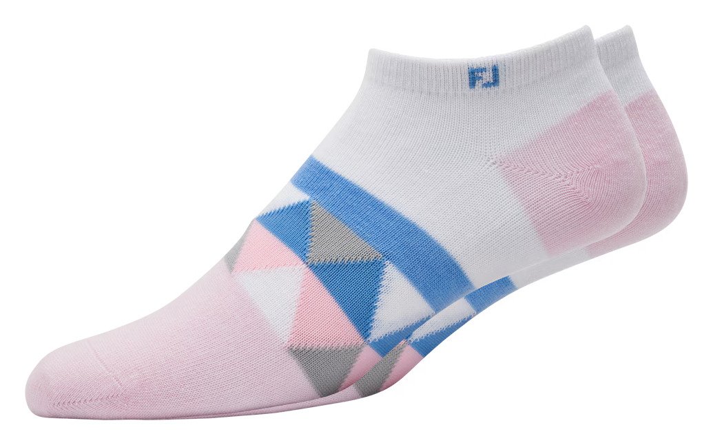 FootJoy ProDry Lightweight Low-Cut Fashion calcetines de mujer, blanco/rosa claro/azul