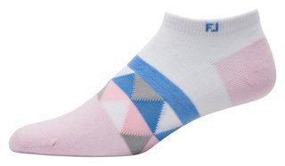 FootJoy ProDry Lightweight Low-Cut Fashion calcetines de mujer, blanco/rosa claro/azul