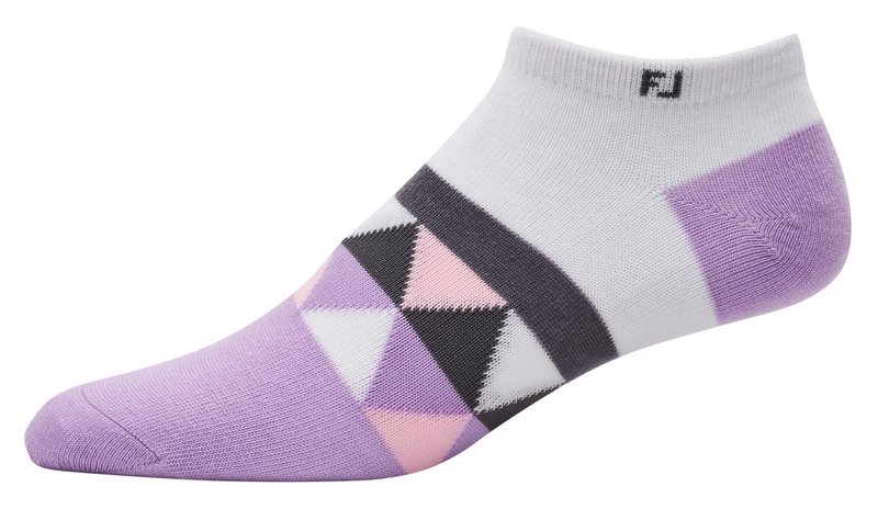 FootJoy ProDry Lightweight Low-Cut Fashion calcetines de mujer, bílo/fialová
