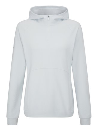 PING Rhona Textured sudadera con capucha de mujer, gris suave