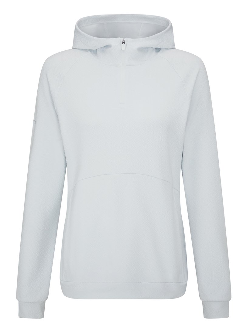PING Rhona Textured sudadera con capucha de mujer, gris suave