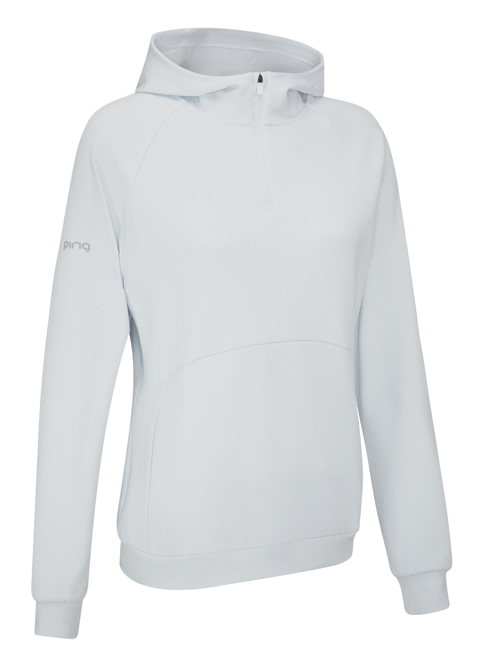 PING Rhona Textured sudadera con capucha de mujer, gris suave
