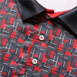Fashion Sports Wear Lisabon polo de hombre, negro/rojo