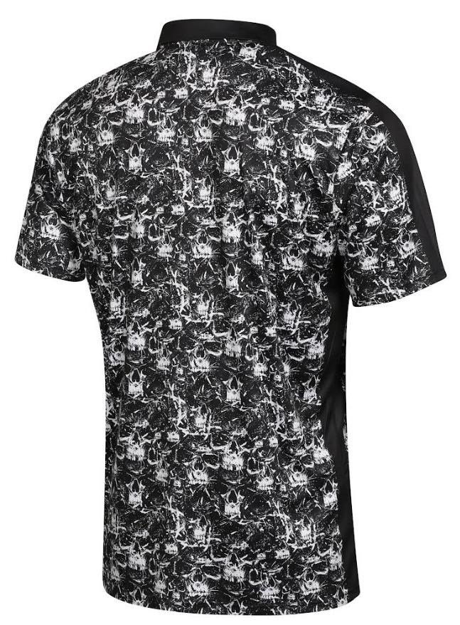 Fashion Sports Wear Skulls polo para hombre, negro