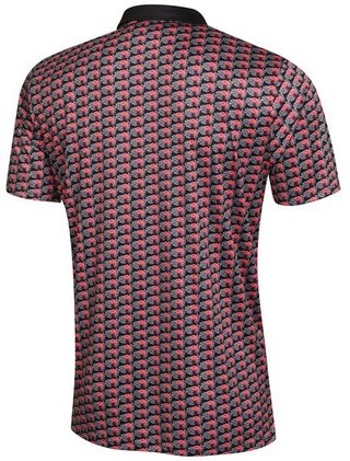 Fashion Sports Wear Nairobi polo de hombre, negro/rosa