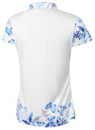 Fashion Sports Wear Tirana polo de mujer, blanco/azul