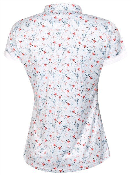Fashion Sports Wear Malaga polo de mujer, gris/rojo