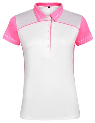 Fashion Sports Wear Accra Pink polo de mujer, blanco/rosa