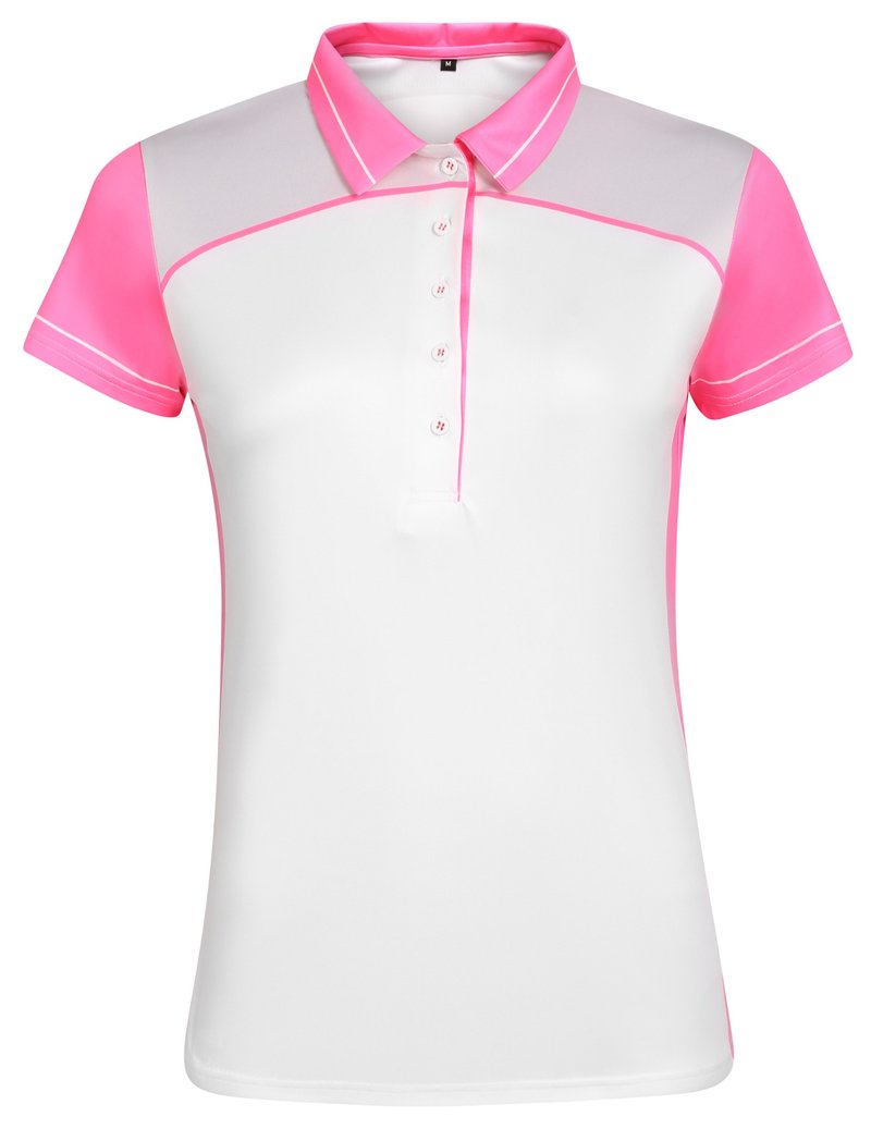Fashion Sports Wear Accra Pink polo de mujer, blanco/rosa