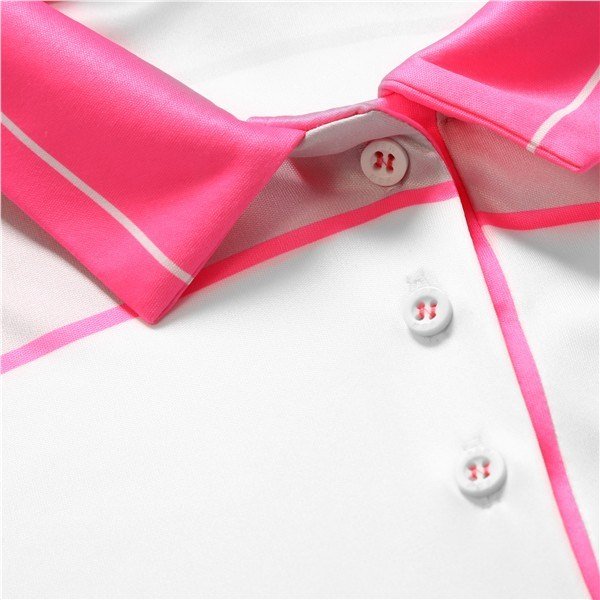 Fashion Sports Wear Accra Pink polo de mujer, blanco/rosa