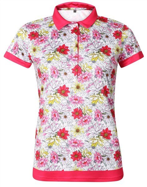 Fashion Sports Wear Luanda polo de mujer, blanco/rojo