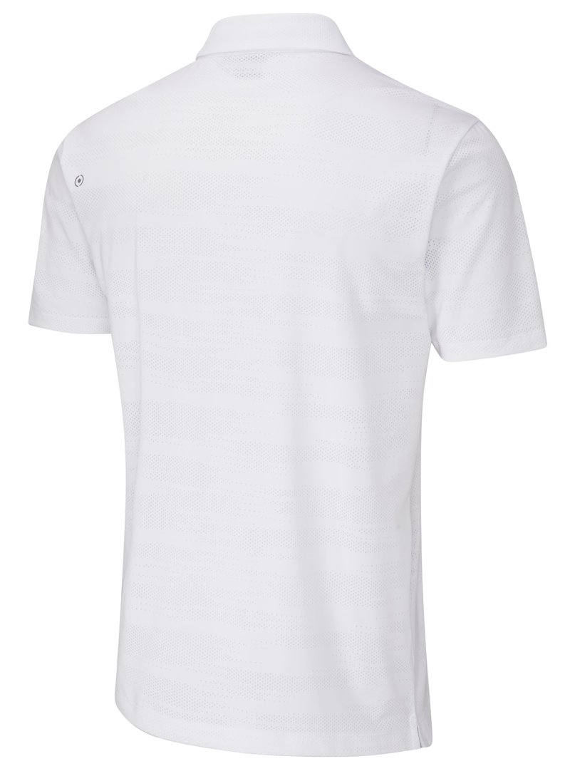PING Claude Camo Mesh polo de hombre, blanco