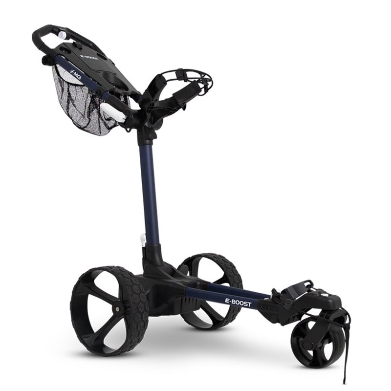 MGI E-Boost hybrid golf trolley 2026 eléctrico, azul marino mate