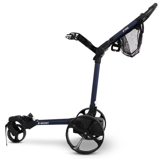 MGI E-Boost hybrid golf trolley 2026 eléctrico, azul marino mate