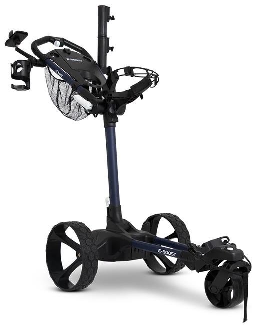 MGI E-Boost hybrid golf trolley 2026 eléctrico, azul marino mate