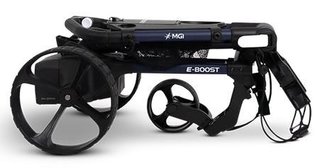 MGI E-Boost hybrid golf trolley 2026 eléctrico, azul marino mate