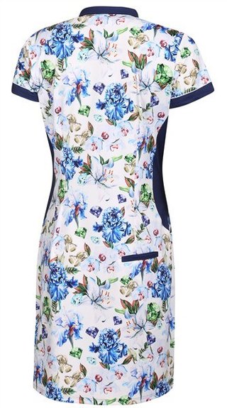 Fashion Sports Wear Tampere vestido de golf para mujer, blanco/marino
