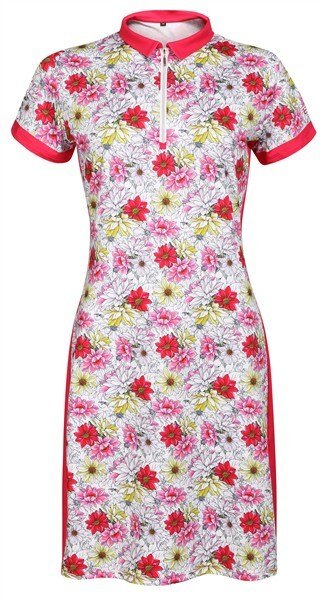 Fashion Sports Wear Cali vestido de golf para mujer, blanco/rojo