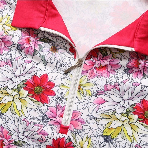Fashion Sports Wear Cali vestido de golf para mujer, blanco/rojo