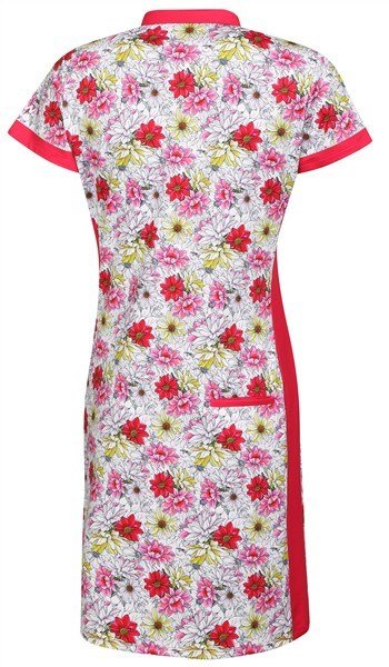 Fashion Sports Wear Cali vestido de golf para mujer, blanco/rojo