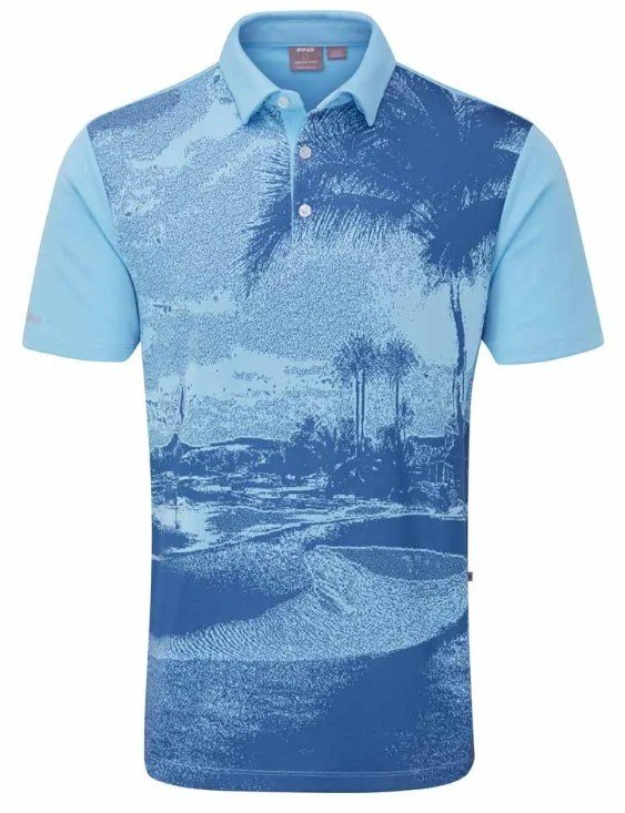 PING Tiago polo de hombre, baltic sea multi