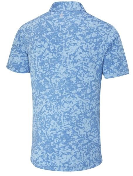 PING Marek Camo Jacquard polo de hombre, baltic sea multi