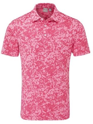 PING Marek Camo Jacquard polo de hombre, rhapsody pink multi