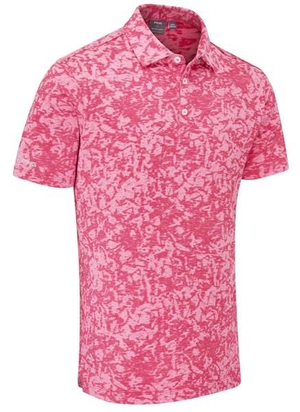 PING Marek Camo Jacquard polo de hombre, rhapsody pink multi