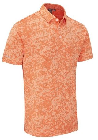 PING Marek Camo Jacquard polo de hombre, wild salmon multi