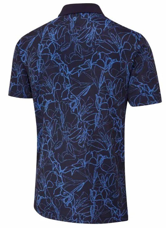PING Orlando polo de hombre, azul marino/bright cobalt