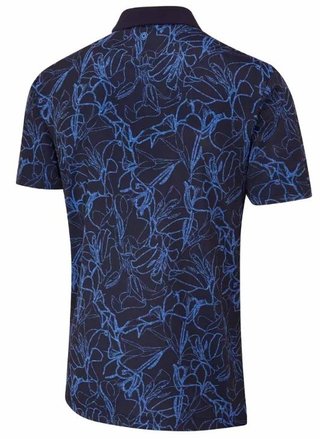 PING Orlando polo de hombre, azul marino/bright cobalt