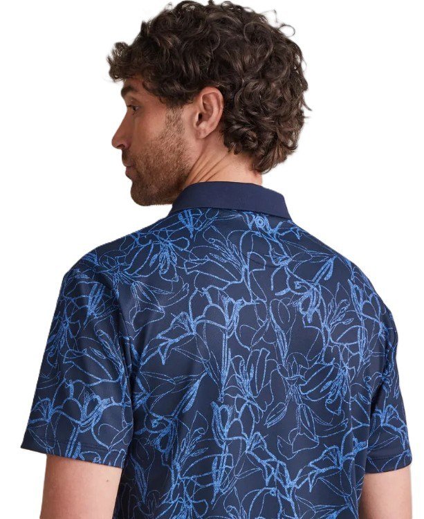PING Orlando polo de hombre, azul marino/bright cobalt