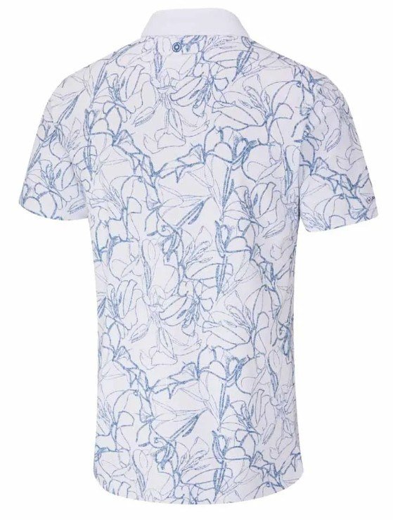 PING Orlando polo de hombre, blanco/stellar