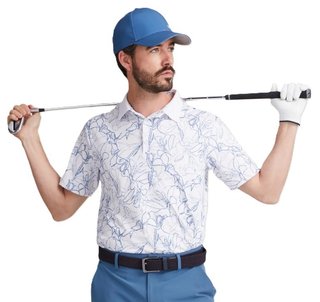 PING Orlando polo de hombre, blanco/stellar