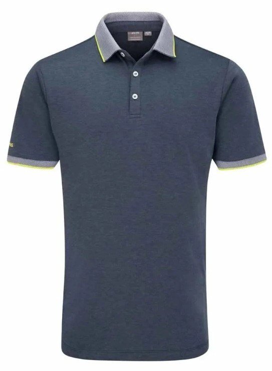 PING Gideon polo de hombre, light navy marl
