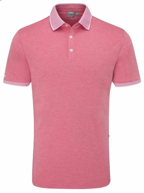 PING Gideon polo de hombre, rhapsody pink marl