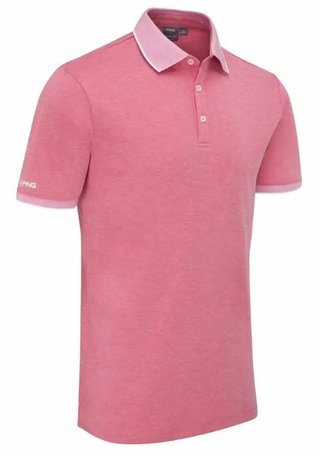 PING Gideon polo de hombre, rhapsody pink marl