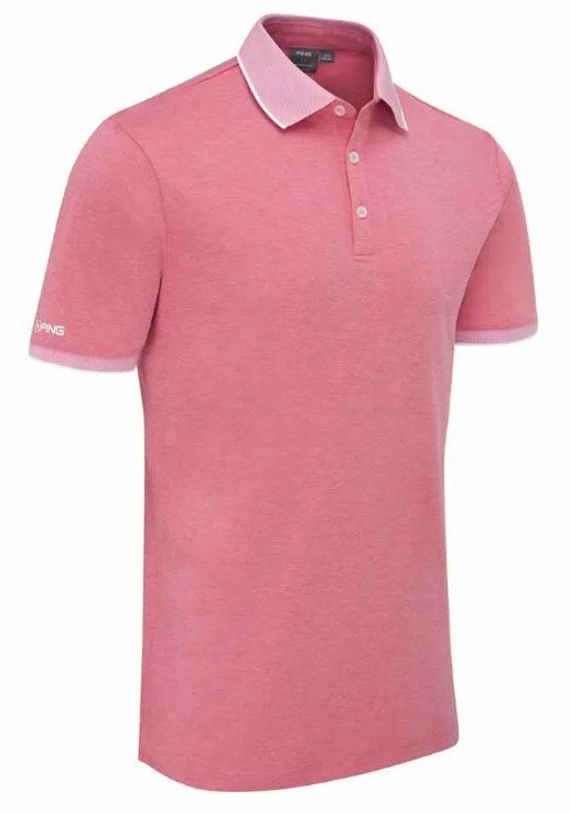 PING Gideon polo de hombre, rhapsody pink marl