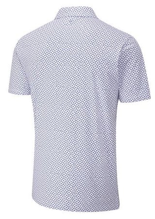 PING Ephron Printed polo de hombre, blanco/pink haze multi