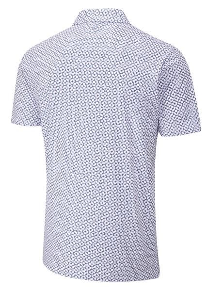 PING Ephron Printed polo de hombre, blanco/pink haze multi