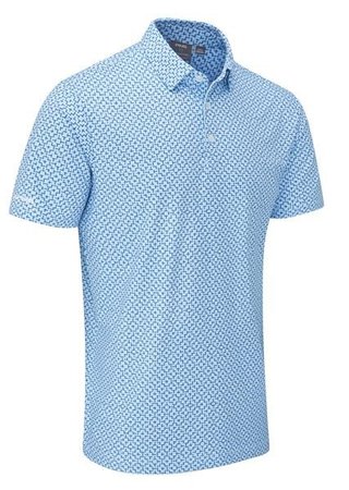 PING Ephron Printed polo de hombre, baltic sea multi