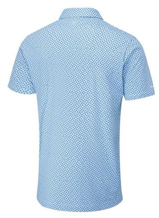 PING Ephron Printed polo de hombre, baltic sea multi