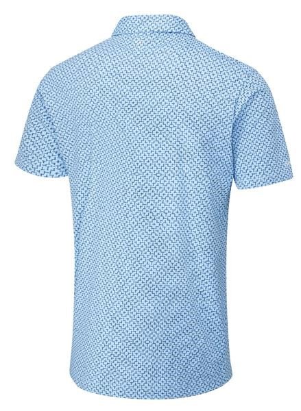 PING Ephron Printed polo de hombre, baltic sea multi