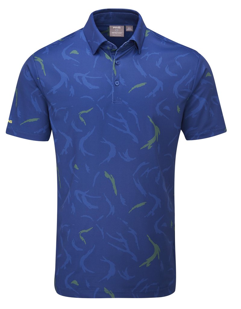 PING Ephron Printed polo de hombre, inky multi