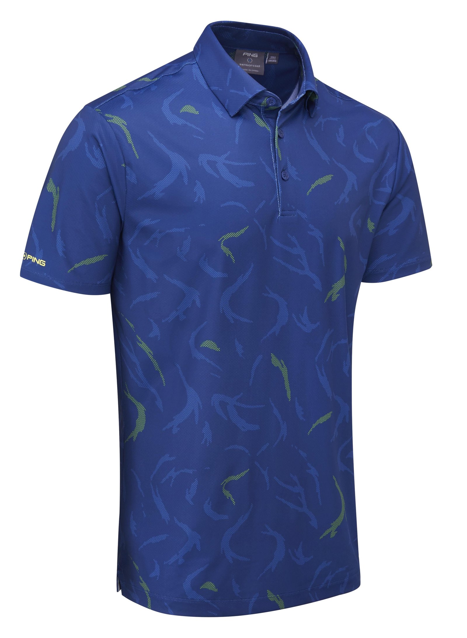 PING Ephron Printed polo de hombre, inky multi