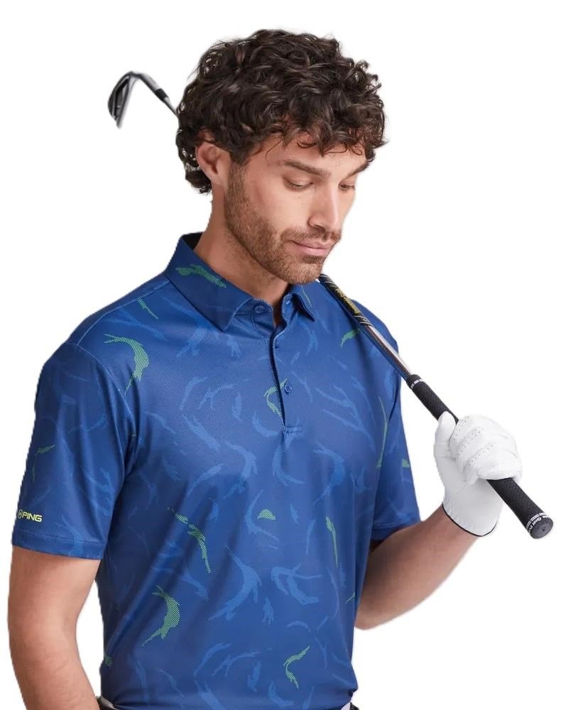 PING Ephron Printed polo de hombre, inky multi