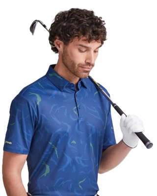 PING Ephron Printed polo de hombre, inky multi